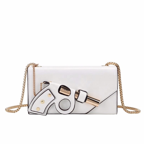 NWT White Gun Novelty Crossbody Purse 🔫 - Picture 2 of 6